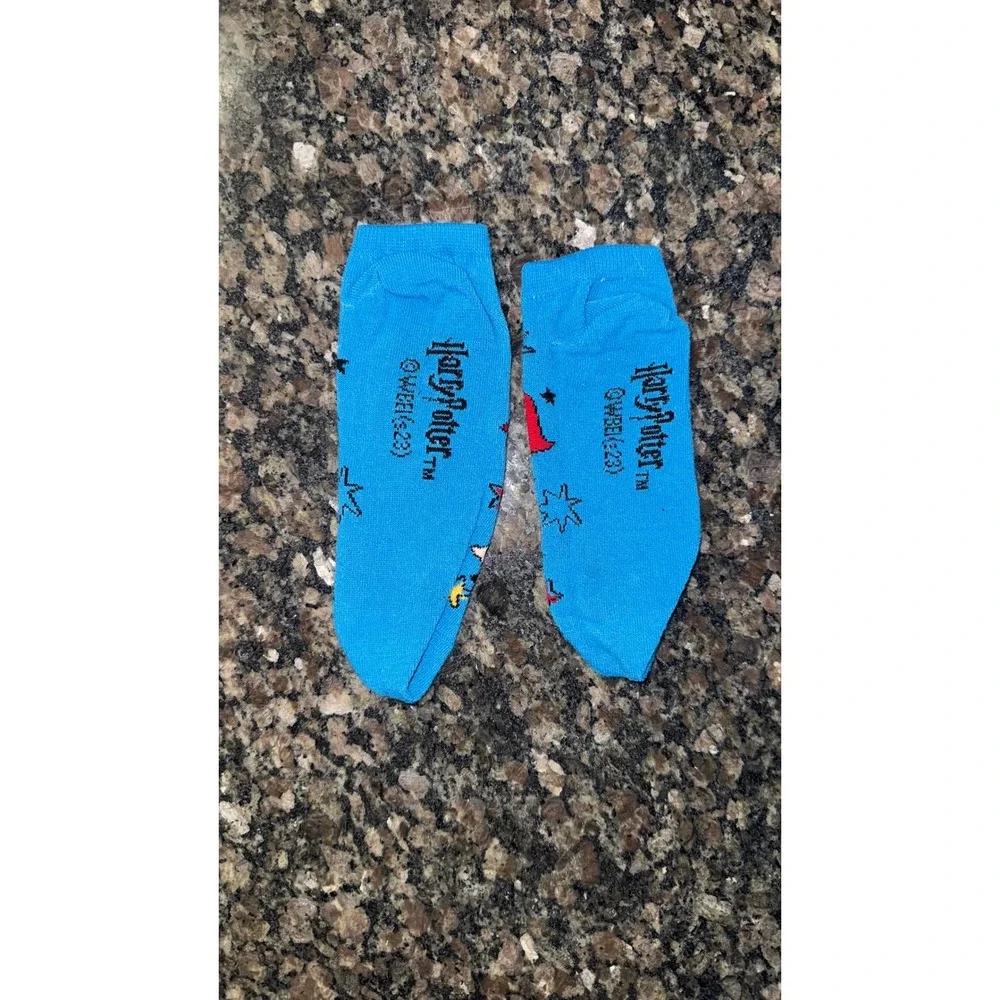 Harry Potter Ron Weasley Hogwarts Express Ankle Socks 2 Pair Set Blue Yellow